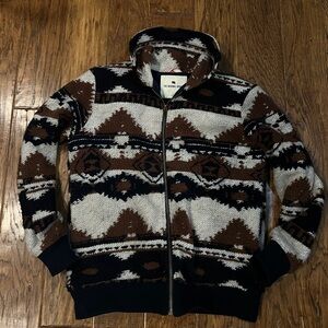 The Normal Brand Heritage full zip cardigan bomber style